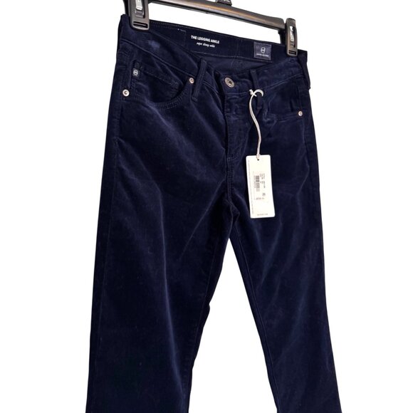 AG The Legging Ankle Size 24 Super Skinny Ankle Dark Blue Velvet NWT Adriano - Picture 8 of 9